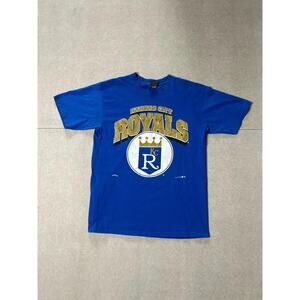 90s Vintage Kansas City Royals Nutmeg Blue T Shirt Size L